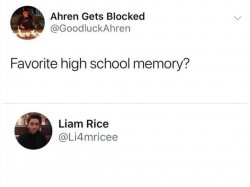 Favorite high school memory Meme Template