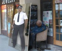 Security Guard Sleeps Meme Template