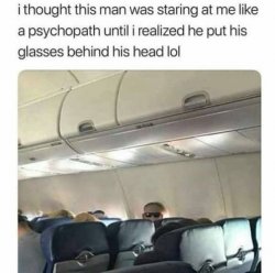 creepy dude on plane Meme Template