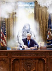 Jesus and President Trump Meme Template