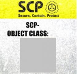 SCP Label no warning label Meme Template