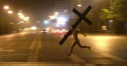 jesus running away with cross Meme Template