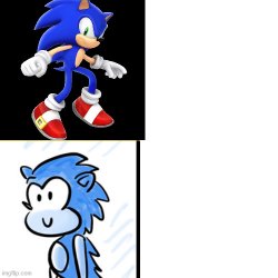 Sonic comparison chart Meme Template