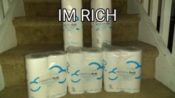 Toilet paper $RICH$ Meme Template