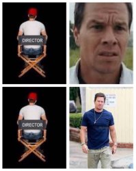 Mark Wahlberg confused and walking Meme Template