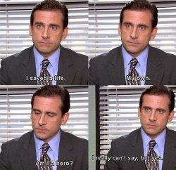 Michael Scott hero Meme Template