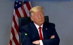 Sleepy Don Trump nods off at COVID briefing Meme Template