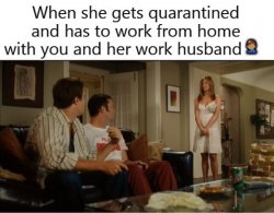 Work From Home Quarantine With Wife and Work Husband Meme Template