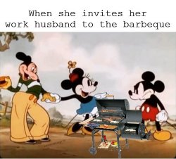 Work Boyfriend Barbeque Invite Meme Template