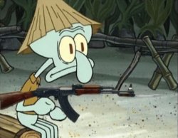 Vietcong Squidward Meme Template