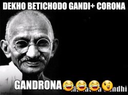 Gandhi + corona Meme Template