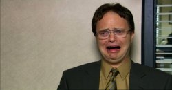 Crying Dwight Meme Template