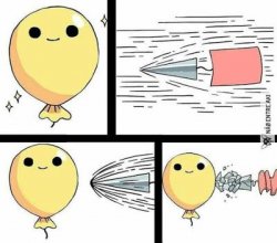 Balloon VS Arrow Meme Template