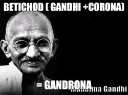 Gandhi + corona Meme Template