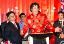 Justin Trudeau in Red China Meme Template