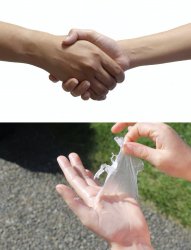 Handshake Remove Skin Meme Template