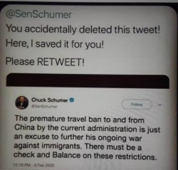 Chuck Schumer Deleted Tweet! Meme Template