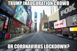 trump inauguration crowd Meme Template