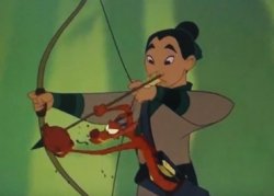 Mushu Spearing an Arrow Meme Template