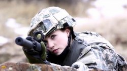 Woman Female Soldier Gun Sniper Sexy Meme Template