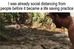 Was Already Social Distancing Meme Template