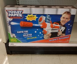 Toilet paper gun Meme Template