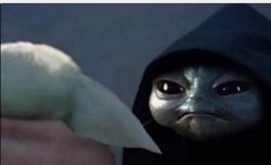 dark baby Yoda Meme Template