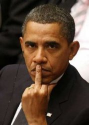 Obama gives the US the finger Meme Template