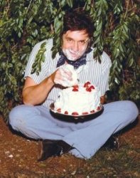 Johnny Cash Eating Cake Meme Template