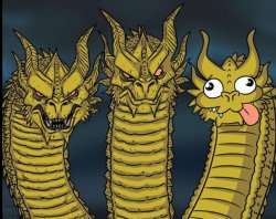 Ghidorah Heads Meme Template