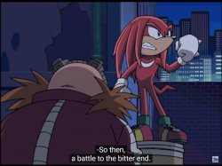 Knuckles battle to the bitter end Meme Template