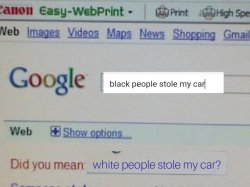 White people stole my car meme Meme Template