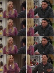 Phoebe teaches Joey Meme Template