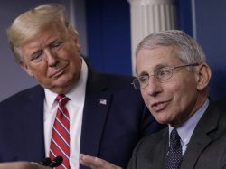 Trump and Fauci You Don't Make The Timeline The Virus Does Meme Template