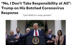 Trump I don't take responsibility at all Meme Template