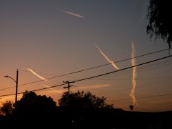 Just some "contrails" left by regular flights, folks! Meme Template