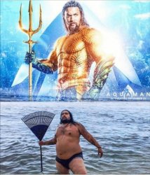 high quality vs low quality Aquaman Meme Template