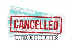 cancelled due to coronavirus Meme Template