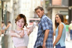 Distracted Boyfriend Kpop Edition Meme Template