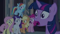 Mane 6 from Friendship is Magic are Shocked Meme Template