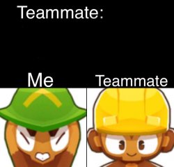 Bloons TD 6 Teammate Meme Template