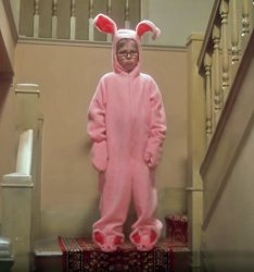Ralphie Christmas Story Bunny Outfit Meme Template