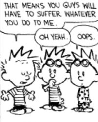 Calvin and Hobbes suffer Meme Template