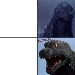 Godzilla reaction to blank Meme Template