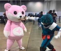 Michelle blocking Deku Meme Template