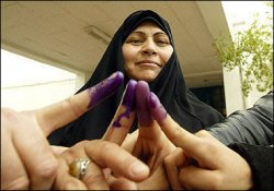 purple finger voter Meme Template