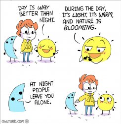OwlTurd Day and Night Meme Template