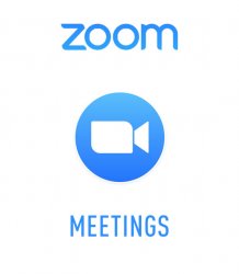 Zoom MEETINGS text and icon (plural) Meme Template