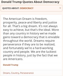 Donald Trump Democracy quote Meme Template