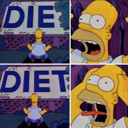 Homer Diet Meme Template